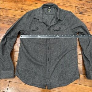 Superdry Tweed Herringbone gray/black button up shirt